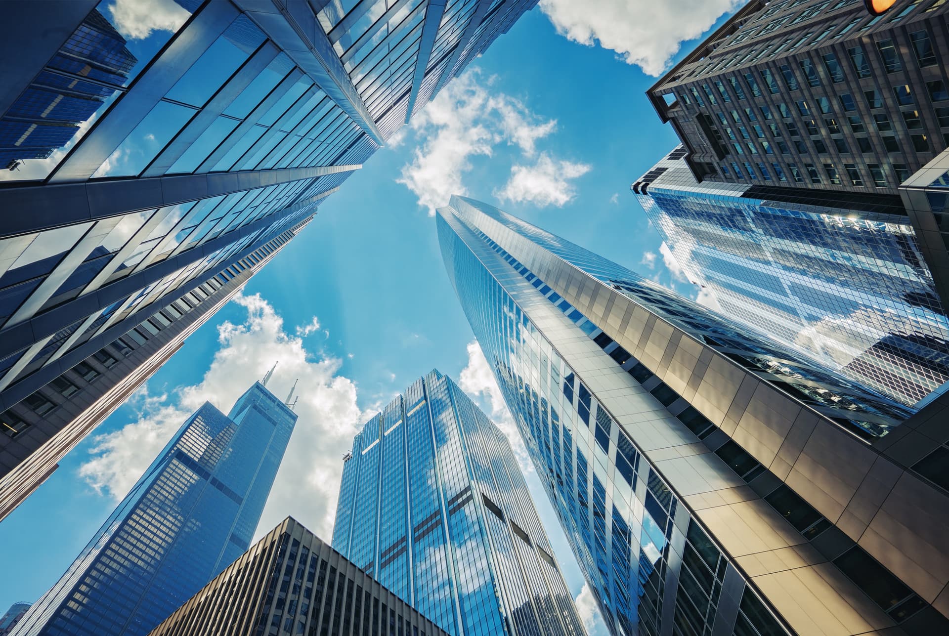 An overlay of a city landscape